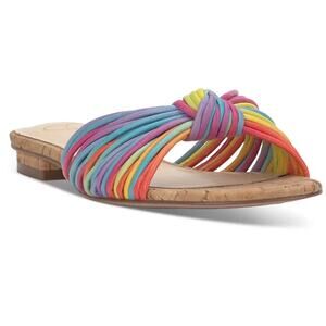 New JESSICA SIMPSON Dydra Knotted Strappy Flat Sandals Multi Women's SIZE 11